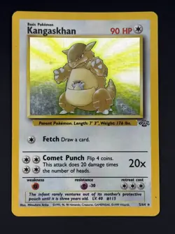 Kangaskhan 05/64 - Vintage Pokemon Jungle - Holo Unlimited - MP - Image 1