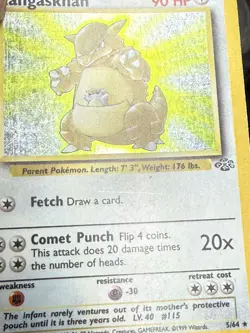 Kangaskhan 05/64 - Vintage Pokemon Jungle - Holo Unlimited - MP - Image 2