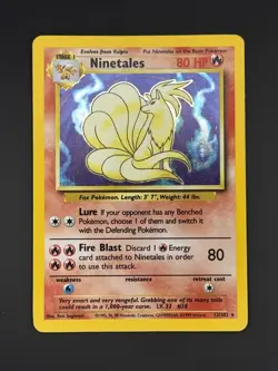Ninetails 12/102 - Vintage Pokemon Base Set - Holo Unlimited - LP - Image 1