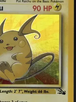 Raichu 14/62 - Vintage Pokemon Fossil Set - Holo Unlimited - LP - Image 2
