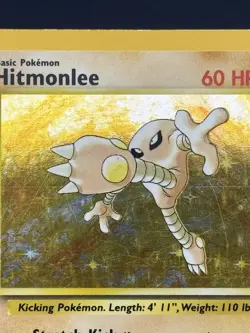 Hitmonlee 07/62 - Vintage Pokemon Fossil Set - Holo Unlimited - LP - Image 2