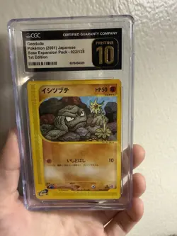 Geodude 2001 Japanese Base Expansion Pack 022/128 1st Ed. CGC PRISTINE 10 - Image 1