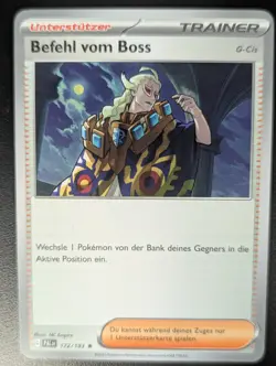 Befehl vom Boss TCG Pokemon Karte 172/193 Deutsch Entwicklungen in Paldea NM - Image 1