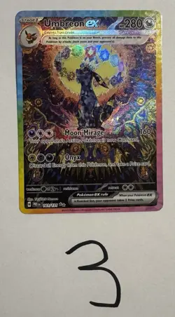 2025 POKEMON PRE EN-PRISMATIC EVOLUTIONS #161/131 UMBREON EX SIR HOLO - Image 1
