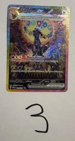 2025 POKEMON PRE EN-PRISMATIC EVOLUTIONS #161/131 UMBREON EX SIR HOLO - Image 2
