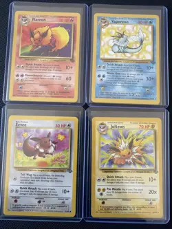 Pokemon Jungle Eeveelution Lot Vaporeon Jolteon Flareon Eevee WOTC Vintage - Image 1