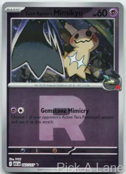 Team Rocket's Mimikyu (T Rocket) 097/217 Ascended Heroes Pokemon Reverse Holo NM - Image 1