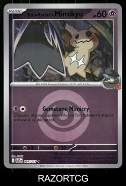 TEAM ROCKETS MIMIKYU ENERGY PATTERN 97/217 ASCENDED HEROES POKEMON REVERSE NM - Image 1