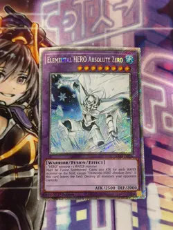 Yugioh Elemental Hero Absolute Zero Platinum Secret Rare RA03 - Image 1