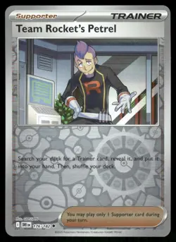 Team Rocket's Petrel 176/182 Uncommon Destined Rivals Pokemon Reverse Holo NM - Image 1