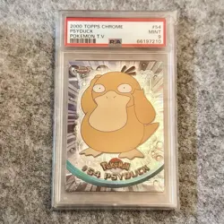 POKEMON 2000 TOPPS CHROME - PSYDUCK #54 Foil PSA 9 Mint 🔥🔥 Rare! Low Pop!! - Image 1