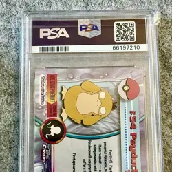 POKEMON 2000 TOPPS CHROME - PSYDUCK #54 Foil PSA 9 Mint 🔥🔥 Rare! Low Pop!! - Image 4