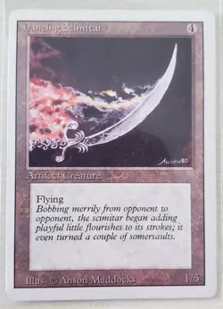 MTG Magic The Gathering- Dancing Scimitar Revised Edition Regular - Image 1