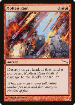 (3x) MOLTEN RAIN - Mirrodin – MTG Magic the Gathering Card - Common - Image 1