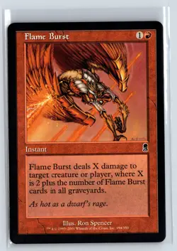 FLAME BURST (4x) Playset – Odyssey – Common MTG Magic the Gathering - Image 1