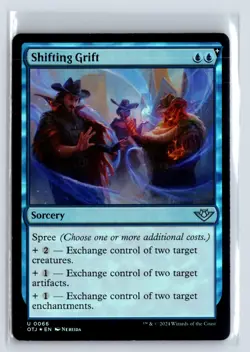 (4x) FOIL Shifting Grift Outlaws of Thunder Junction MTG Magic the Gathering - Image 1