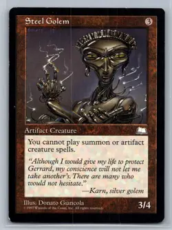 Steel Golem Weatherlight Uncommon – MTG Magic the Gathering Card - Image 1