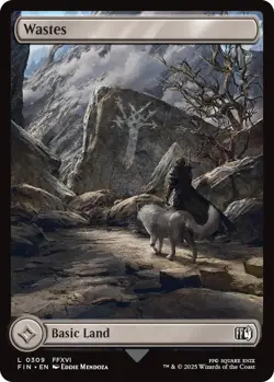 Magic: The Gathering Wastes Foil L FIN 309 NM - Image 1