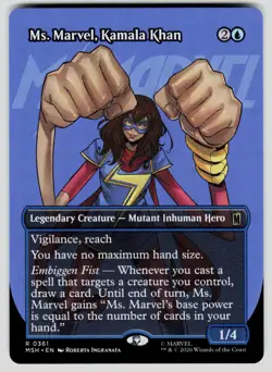 Ms. Marvel, Kamala Khan (Borderless) R Marvel Super Heroes 361 NM - Image 1