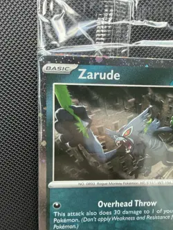 Zarude GameStop Promo Pitch Black Cosmos Holo Pokemon TCG - Sealed - Image 2