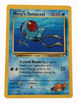 Misty's Tentacool - 57/132 Gym Heros 2000 - WOTC - Pokemon TCG - Image 1
