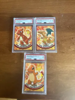 Lot of 3 PSA Graded Topps Pokemon Cards. Charizard, Chameleon, And Charizard - Image 1