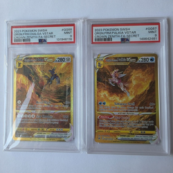 Pokemon Crown Zenith PSA 9 Full Art Origin Forme Dialga/Palkia VSTAR GG67/68 - Image 1