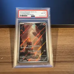 Pokemon Charmander 168/165 Sv: Scarlet & Violet 151 Holo RARE PSA 8 - Image 1
