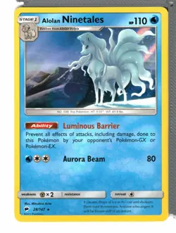 Alolan Ninetales 028/147 Holo Miscellaneous Cards & Products Pokemon NM - Image 1