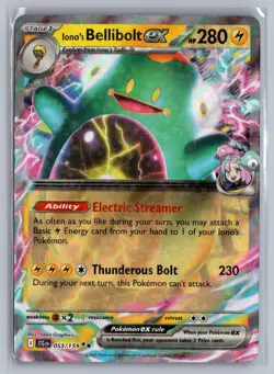 Iono's Bellibolt ex 053/159 Double Rare Journey Together Pokemon Holo Near Mint - Image 1