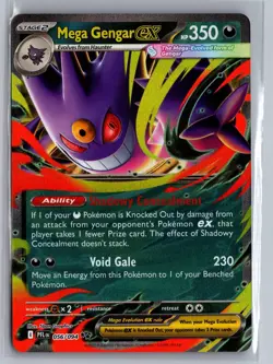 Mega Gengar ex 056/094 Double Rare Phantasmal Flames Pokemon Holo Near Mint - Image 1