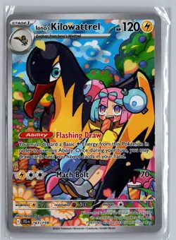 Iono's Kilowattrel 163/159 Illustration Rare Journey Together Pokemon Holo NM - Image 1