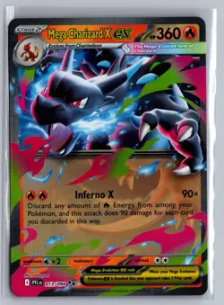 Mega Charizard X ex 013/094 Double Rare Phantasmal Flames Pokemon Near Mint - Image 1