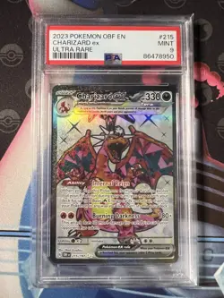 Pokemon SV03: Obsidian Flames Charizard ex 215/197 Ultra Rare Holo PSA 9 - Image 1