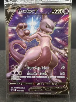 SEALED Mewtwo V SWSH229 Black Star Promo Full Art Holo Pokemon GO TCG 2022 NM - Image 3