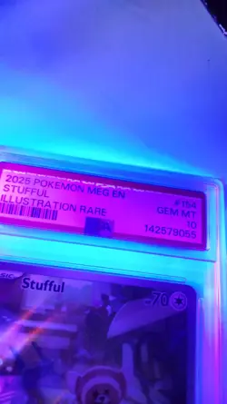 Pokemon Mega Evolution Stufful 154/132 Illustration Rare Holo PSA 10 GEM MINT - Image 3