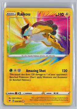 Raikou 050/185 Amazing Rare Vivid Voltage Pokemon Near Mint - Image 1