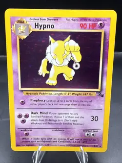 Pokemon 8/62 Hypno Holo Rare - Image 1