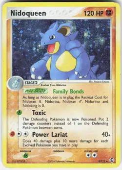 Pokemon Nidoqueen 9/112 Holo Rare FireRed & LeafGreen Pokemon Lightly Played - Image 1