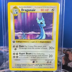 Dragonair Pokemon Base Set 1st Edition Shadowless 18/102 Holo EN 80HP - Image 1