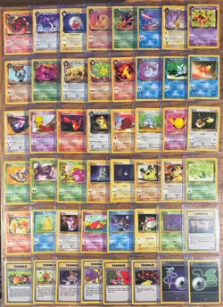 Vintage Pokemon Complete Team Rocket Set Common/Uncommon 48 Card - LP Condition - Image 1