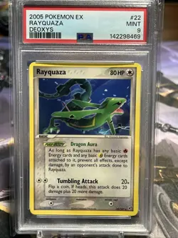 Rayquaza 22/107 Non-Holo Rare PSA 9 - Deoxys - Pokemon TCG - Image 1
