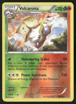 Volcarona 15/114 Rare Steam Siege Pokemon Reverse Holo LP - Image 1