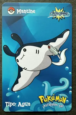 MANTINE - POKEMON JOHTO COLLECTOONS POKEDEX CCG CARD - Image 1