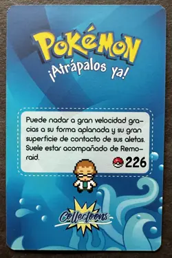 MANTINE - POKEMON JOHTO COLLECTOONS POKEDEX CCG CARD - Image 2