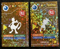 MEW X MEWTWO EVOLUTION - POKEMON KANTO LEGENDARY CCG POKEDEX BLACK RE-EDITIONS - Image 2