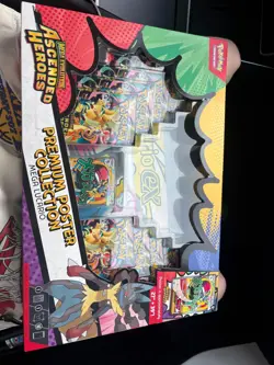 Pokemon Ascended Heroes Premium Poster Collection Mega Lucario SEALED Box Damage - Image 1