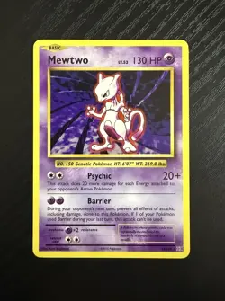 Pokemon Mewtwo TCG Evolutions Card 51/108 Regular Rare - Image 1