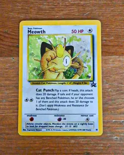 1999 Pokemon Wizards Black Star Promos Holo Meowth #10 - Image 1