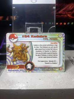 Topps Pokemon TV Animation Vending Sticker Holo RARE #64 Kadabra - Image 2